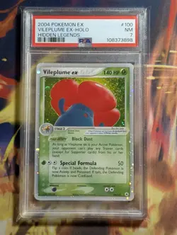 PSA 7 Vileplume ex 100/101 Hidden Legends Holo Pokemon - Image 1