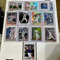 Pete Crow-Armstrong Topps/Bowman 12-Card Premium Lot w/RC/Base/inserts/parallels - Image 1