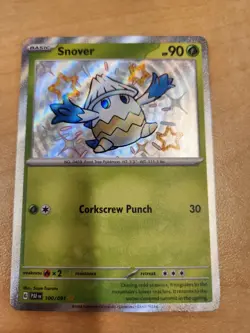 NM Shiny Rare - Snover 100/091 - Pokemon TCG - Paldean Fates - Image 2