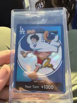 ONE PIECE X DODGERS PROMO MONKEY D LUFFY DON CARD IN HAND - Image 2