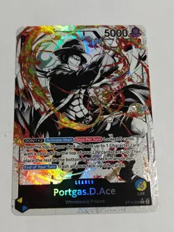 One Piece TCG PORTGAS D ACE Parallel Alt Art Leader st13-002 Three Brothers - Image 1