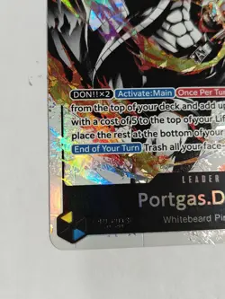 One Piece TCG PORTGAS D ACE Parallel Alt Art Leader st13-002 Three Brothers - Image 3