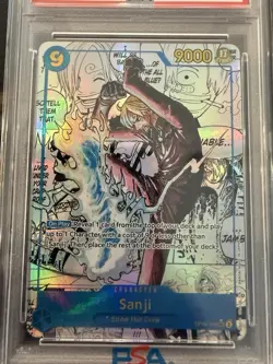 Bandai One Piece 2025 PRB02 EN OP06-119 Sanji Manga Alt Art Foil PSA 10 - Image 2