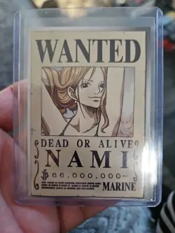 One Piece NAMI Wanted Poster Trading Card Panini Epic Journey Marine Trading - Image 1