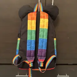Disney Loungefly Mickey Mouse Rainbow Pride Backpack Large Full Size Bag New - Image 4