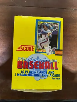 1990 Score MLB Baseball Card Wax Box - 36 Packs Bo Jackson / Frank Thomas - Image 1