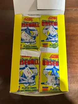1990 Score MLB Baseball Card Wax Box - 36 Packs Bo Jackson / Frank Thomas - Image 2