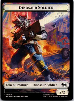 Dinosaur Soldier / Copy Double-Sided Token Teenage Mutant Ninja Turtles Foil NM - Image 1