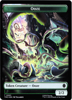 Ooze / Copy Double-Sided Token (FOIL) - [Teenage Mutant Ninja Turtles] TMC MTG - Image 2