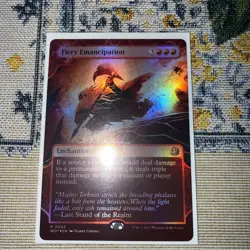 Magic: The Gathering Fiery Emancipation Extended Art Foil Mythic WOT - Image 1
