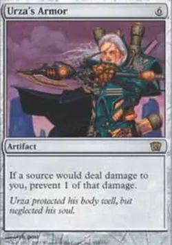 8th Edition Urza's Armor - Foil x1 Moderate Play, English Magic Mtg M:tG - Image 1