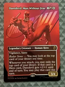 MTG Daredevil, Man Without Fear #0372 Foil Bord. Rare Marvel Super Heroes (MSH) - Image 2