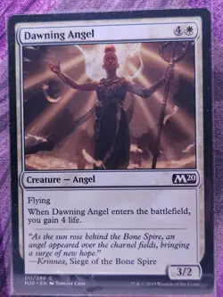Dawning Angel 11 Common Core Set 2020 Magic: The Gathering Lightly Played - Image 1