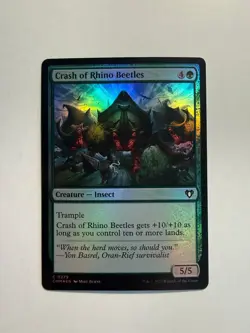 Crash of Rhino Beetles 279 MTG Commander Masters Foil - Image 1
