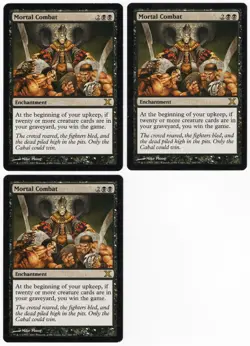 Mortal Combat x3 3x 2007 MTG Core Set 10th Edition Enchantment MTG SP - NM AZ1 - Image 1