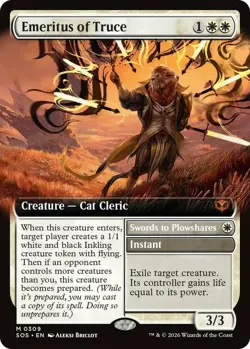 MTG Emeritus of Truce - Foil - Extended Art, NM-Mint, English Secrets of Strixha - Image 1