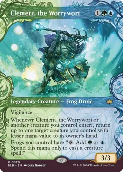 MTG Bloomburrow - Clement, the Worrywort (Showcase) - Image 1