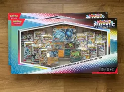 Pokemon Prismatic Evolutions Lucario ex Tyranitar ex Premium Collection LOT OF 2 - Image 1