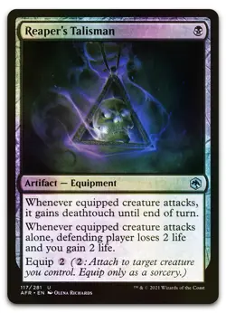Reaper's Talisman #117 (Foil) (NM) Forgotten Realms AFR Magic MTG - Image 1