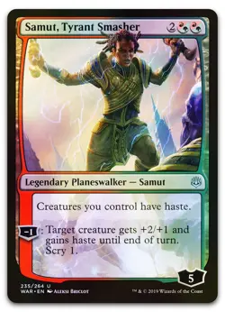 Samut, Tyrant Smasher #235 (Foil) (NM) War of the Spark WAR Magic MTG - Image 1