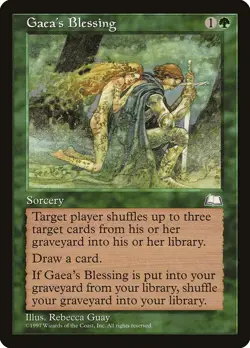 MTG Gaea's Blessing Weatherlight 129 Regular Uncommon LP - Image 1