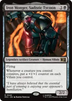 ~ Iron Monger, Sadistic Tycoon ~ NM ~ Commander: Marvel Super Heroes ~ MTG ~ - Image 1