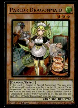 YuGiOh Maximum Gold - #MAGO-EN023 Parlor Dragonmaid - Super Rare, 1st Edition - Image 1