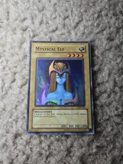 Yu-Gi-Oh Mystical Elf LOB-062 Super Rare Holo Vintage LOB 2002 Yugioh Card MP - Image 1