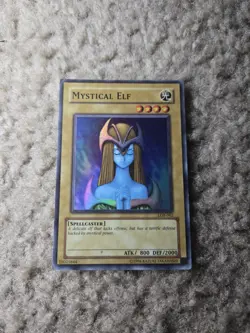 Yu-Gi-Oh Mystical Elf LOB-062 Super Rare Holo Vintage LOB 2002 Yugioh Card MP - Image 2