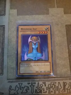 YUGIOH MYSTICAL ELF LOB-062 SUPER UNLIMITED ED HP 1996 - Image 1