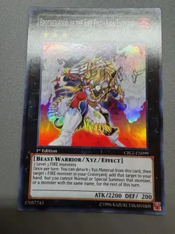 Yu-Gi-Oh! Brotherhood Of The Fire Fist - Lion Emperor Super 1st CBLZ-EN099 NM/M - Image 1