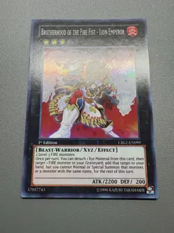 Yu-Gi-Oh! Brotherhood Of The Fire Fist - Lion Emperor Super 1st CBLZ-EN099 LP - Image 1