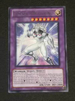 Yu-Gi-Oh! TCG Elemental Hero Glow Neos LCGX-EN063 Rare Near Mint - Image 1