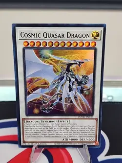 Yu-Gi-Oh Cosmic Quasar Dragon DUNE - EN037 Ultra Rare 1st Ed NM - Image 1