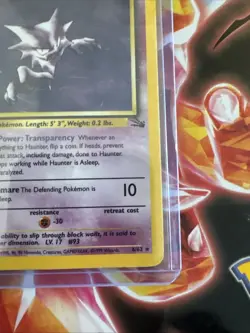 Pokemon TCG Haunter Fossil Holo Card 6/62 Unlimited Rare - Image 4