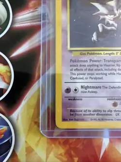 Pokemon TCG Haunter Fossil Holo Card 6/62 Unlimited Rare - Image 5