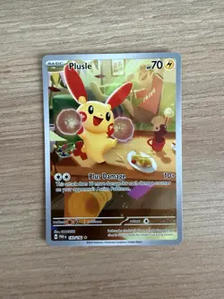 Plusle Holo Illustration Rare Pokemon TCG Card Paradox Rift 193/182 NM Condition - Image 1