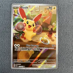 Plusle Holo Illustration Rare Pokemon TCG Card Paradox Rift 193/182 NM Condition - Image 1