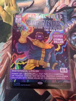 MTG - Thanos, The Mad Titan (Borderless Foil) (0400) - Marvel Super Heroes (MSH) - Image 2
