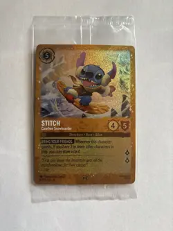 Stitch - Carefree Snowboarder 42 Disney Lorcana Promo Cards Holo Sealed - Image 1