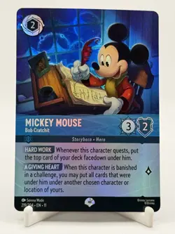 Disney Lorcana Mickey Mouse Bob Cratchit 219/204 Foil Epic Winterspell - Image 1