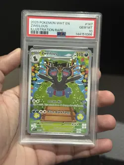 Pokemon TCG Zweilous Illustration Rare White Flare, Card 147/086 PSA 10 Pop 79 - Image 1