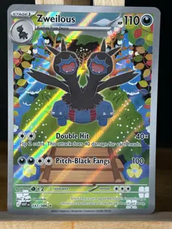 Pokemon TCG Zweilous Illustration Rare White Flare, Card 147/086, Near Mint - Image 1