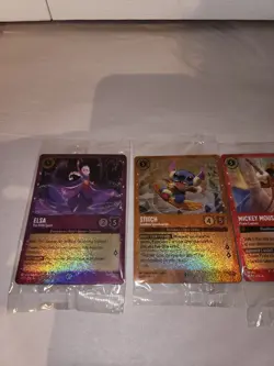 Elsa Stitch Mickey Mouse Scrooge Promo Glimmer Foil Lot Disney Lorcana TCG - Image 2