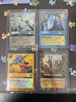 Disney Lorcana Promo Lot 4 Cards Glimmer Promos - Image 1