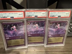 2025 DISNEY LORCANA EN P3 PROMO ELSA GIFT BOX #6 - THE FIFTH SPIRIT PSA 8 LOT x3 - Image 1