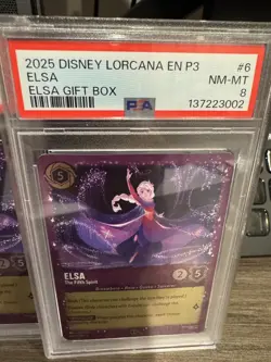 2025 DISNEY LORCANA EN P3 PROMO ELSA GIFT BOX #6 - THE FIFTH SPIRIT PSA 8 LOT x3 - Image 4