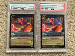 2 2025 DISNEY LORCANA EN D23 CARDS LOT IAGO OUT OF REACH PROMO #8 PSA 10 LOW POP - Image 1