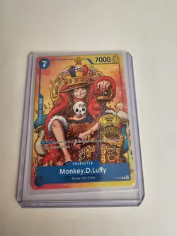 One Piece English UK TCG Card P-043 Monkey D Luffy Promo 2nd Anniversary Stamped - Image 3