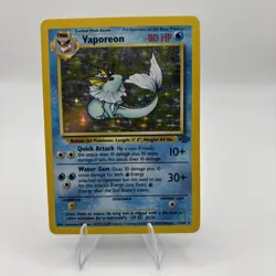 1999 Pokemon Jungle 1st Edition Holo Vaporeon #12/64 - Rare Vintage WOTC Card - Image 1